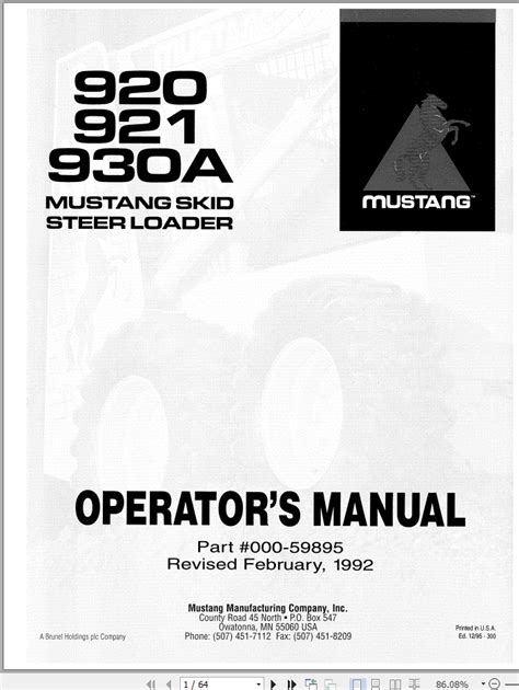 mustang 930a skid steer download|mustang skid steer loader manual.